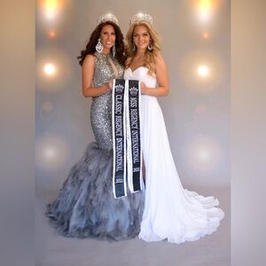 White Jovani Pageant Gown